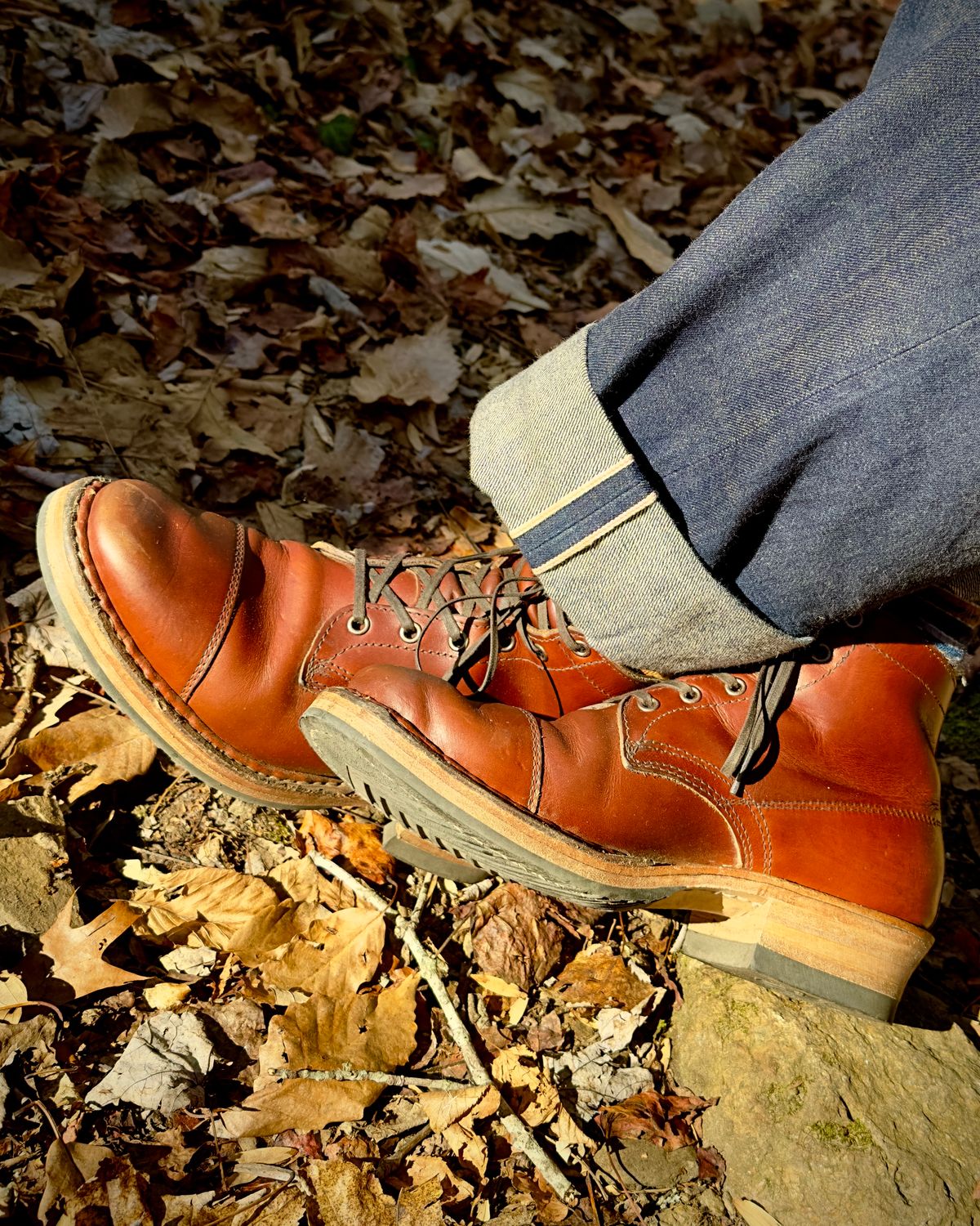 Photo by UglyJoe on November 29, 2023 of the White's Semi-Dress in Wickett & Craig Tan Oiled Latigo.