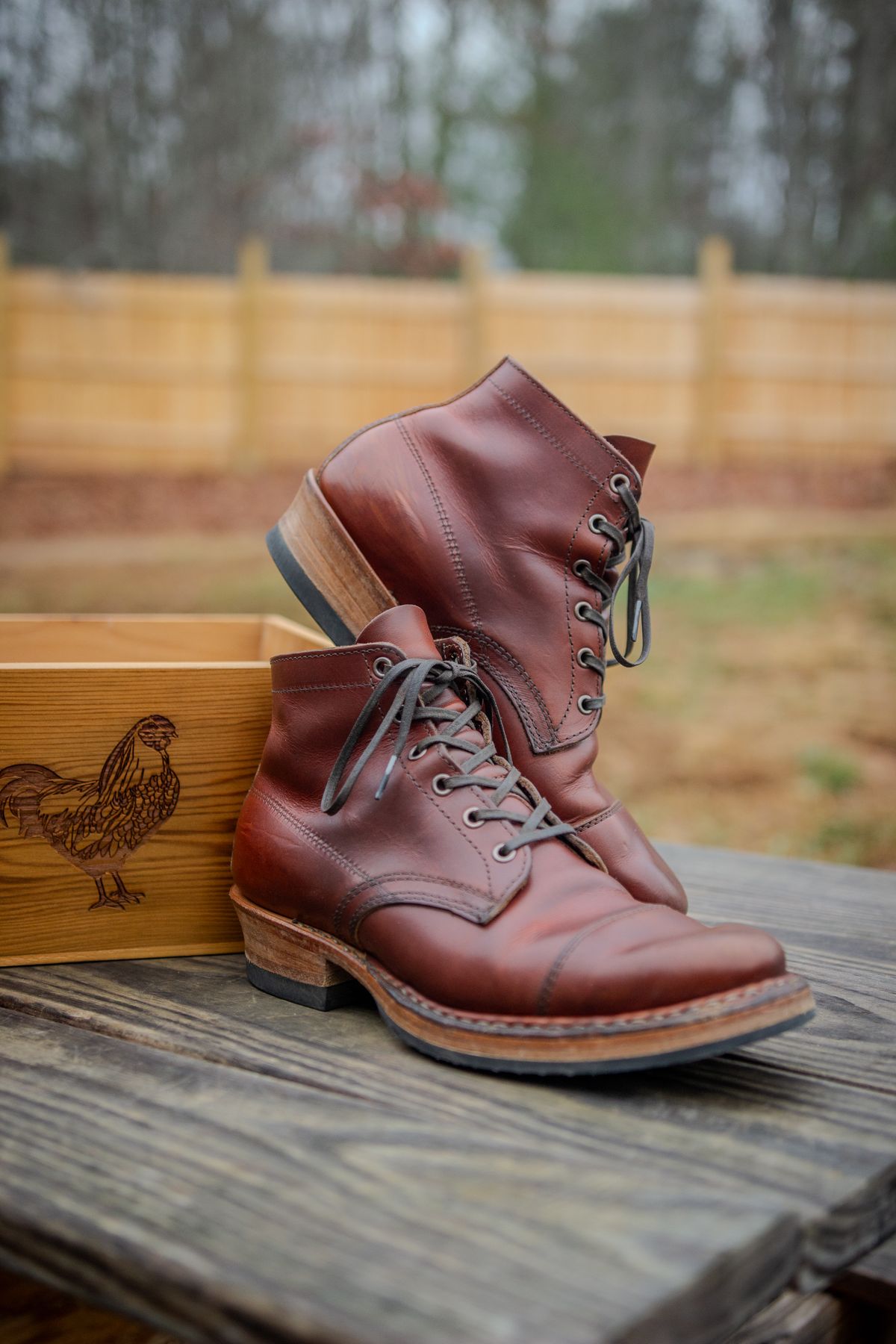 Photo by UglyJoe on December 2, 2023 of the White's Semi-Dress in Wickett & Craig Tan Oiled Latigo.
