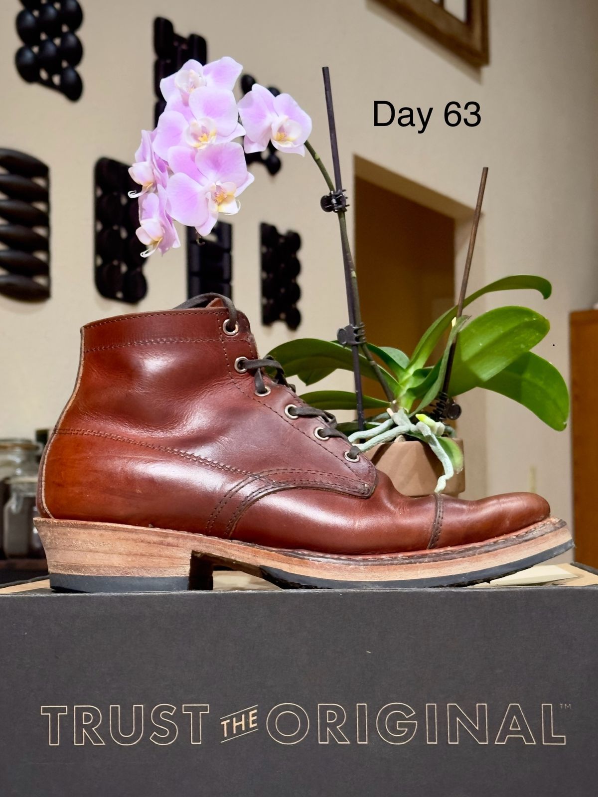 Photo by UglyJoe on December 29, 2023 of the White's Semi-Dress in Wickett & Craig Tan Oiled Latigo.