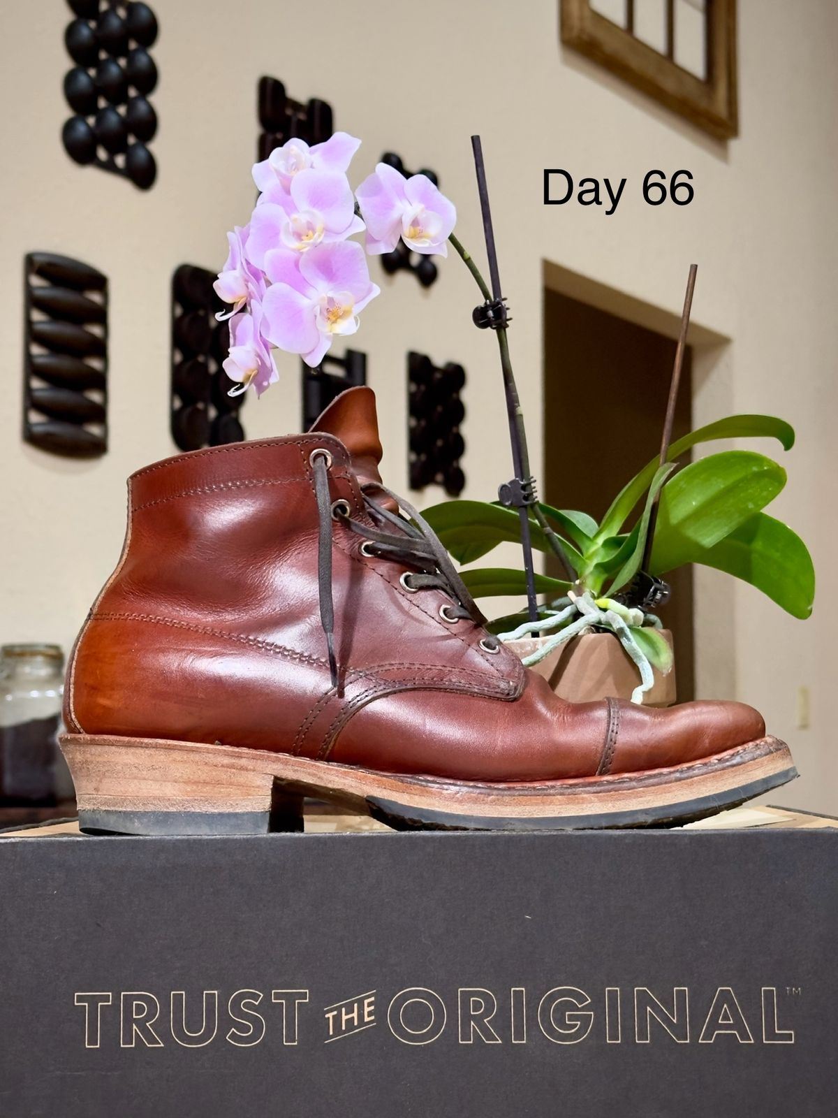 Photo by UglyJoe on January 5, 2024 of the White's Semi-Dress in Wickett & Craig Tan Oiled Latigo.