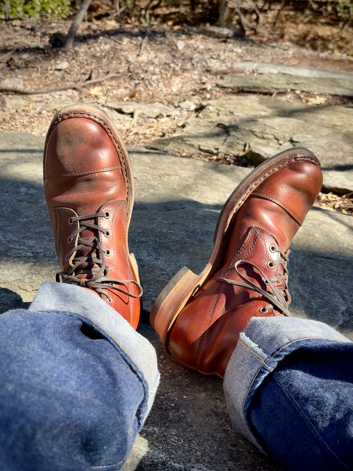 Photo by UglyJoe on February 5, 2024 of the White's Semi-Dress in Wickett & Craig Tan Oiled Latigo.