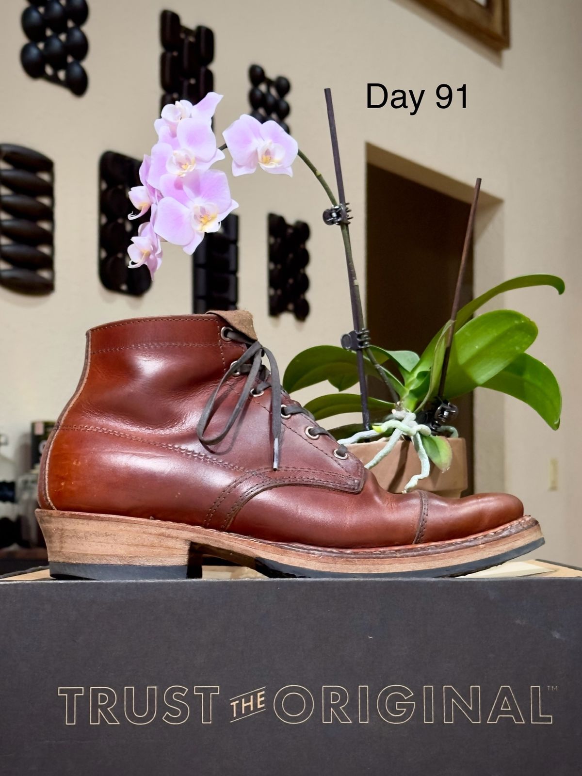 Photo by UglyJoe on February 9, 2024 of the White's Semi-Dress in Wickett & Craig Tan Oiled Latigo.