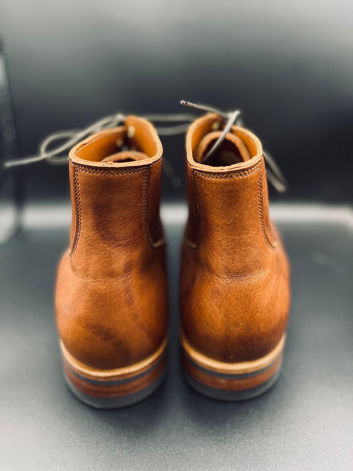 Photo by StrikeDeuce on October 9, 2023 of the Viberg Service Boot BCT in C.F. Stead Whisky Regency Calf.