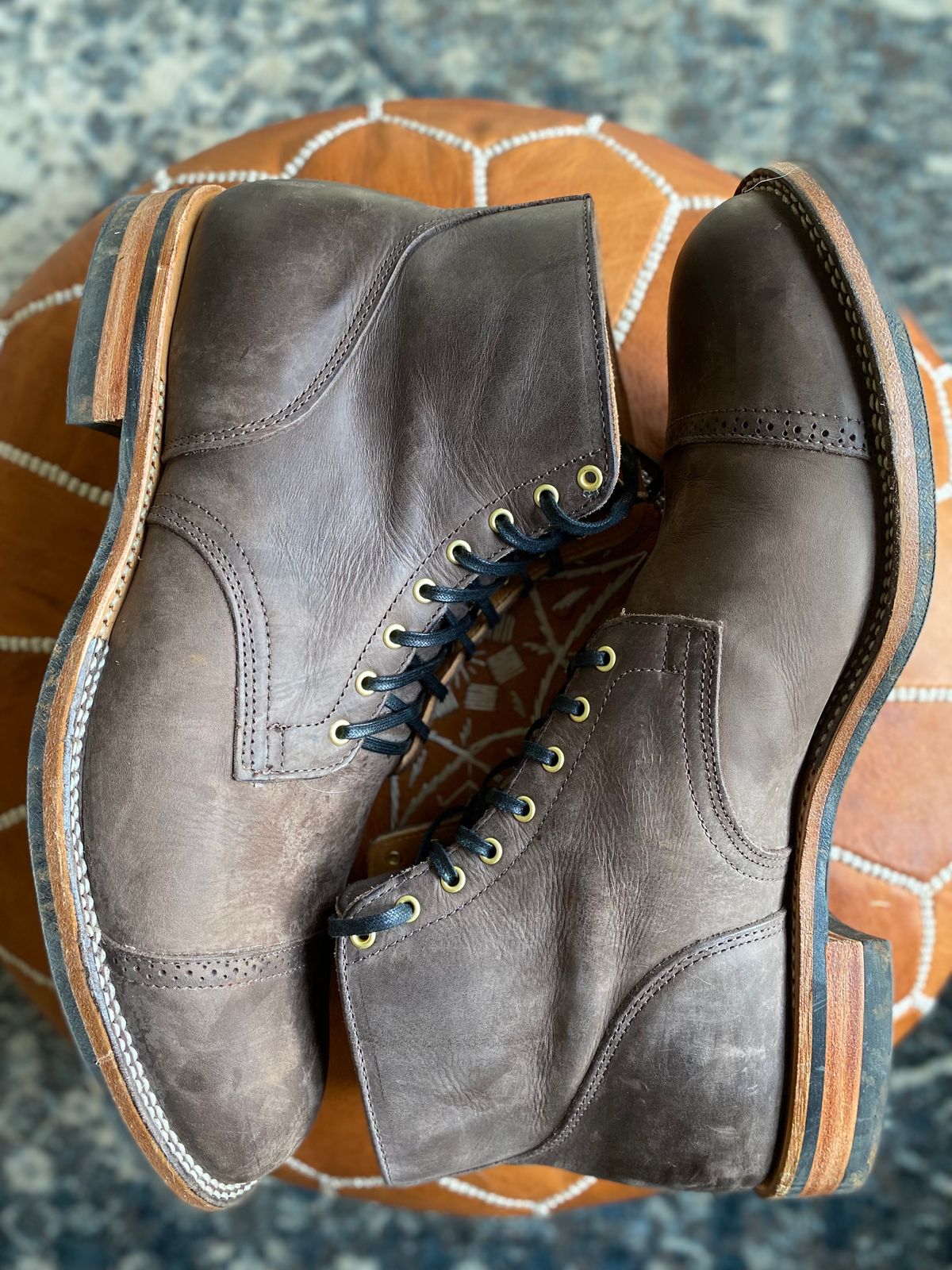 Photo by brogued on December 1, 2022 of the Viberg Service Boot BCT in Maryam 1071 Port Vitello Calf.
