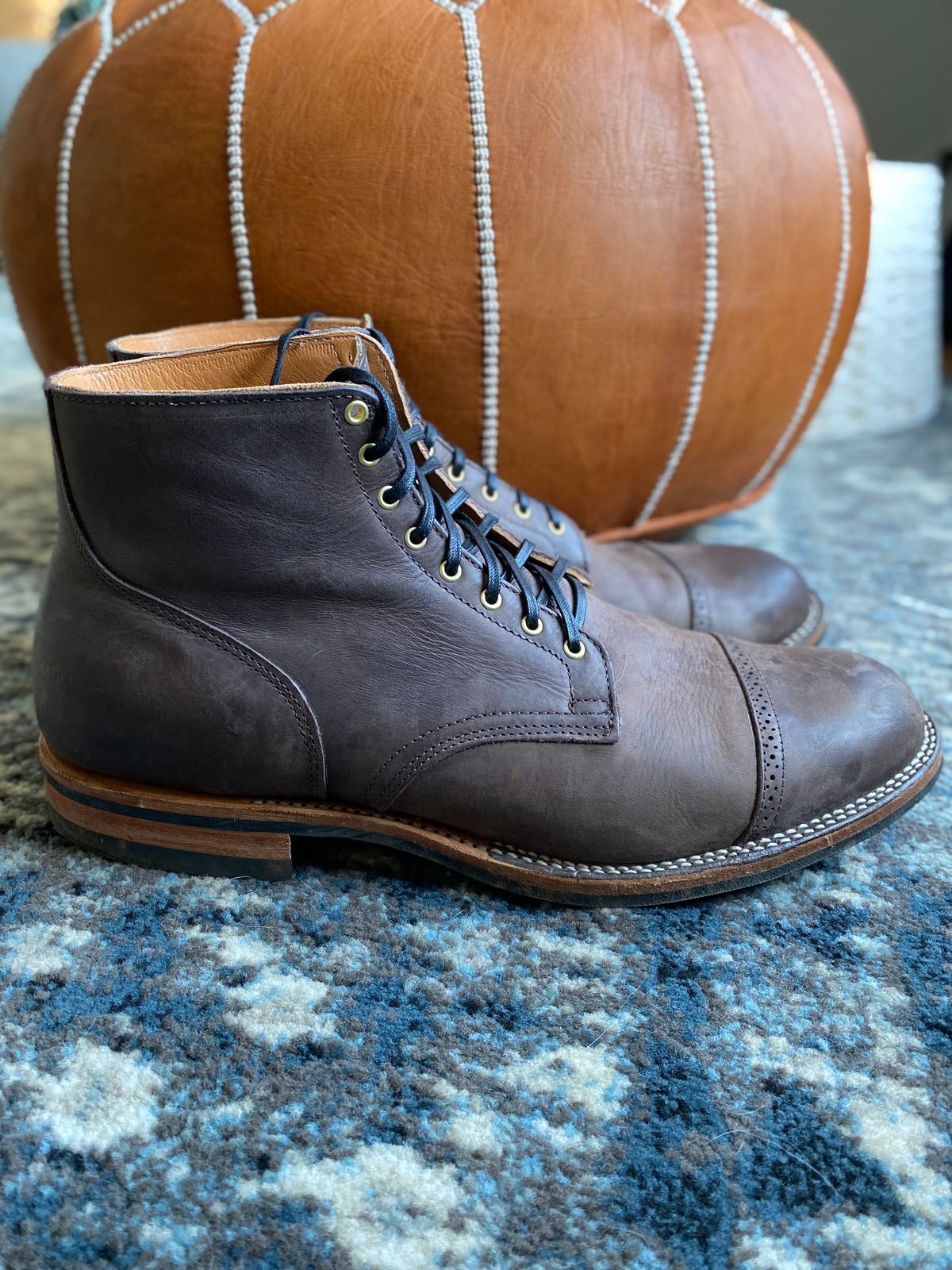 Photo by brogued on December 1, 2022 of the Viberg Service Boot BCT in Maryam 1071 Port Vitello Calf.