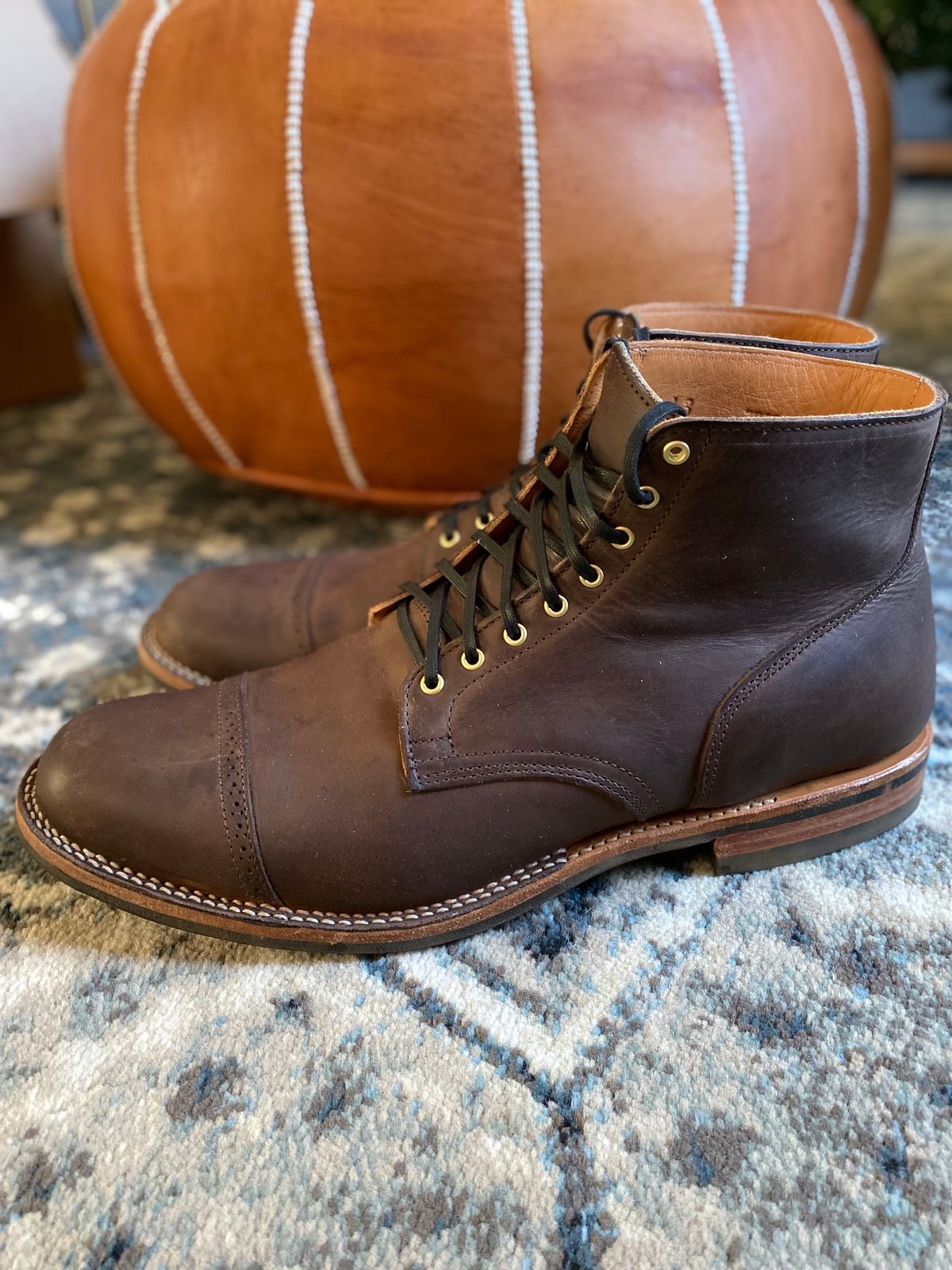 Photo by dudecomputer on January 2, 2023 of the Viberg Service Boot BCT in Maryam 1071 Port Vitello Calf.