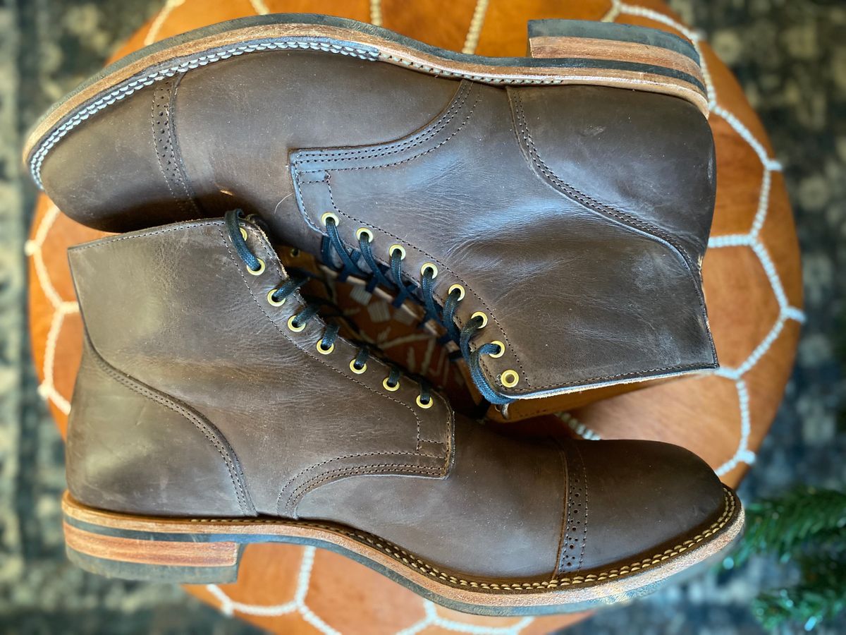 Photo by dudecomputer on January 2, 2023 of the Viberg Service Boot BCT in Maryam 1071 Port Vitello Calf.