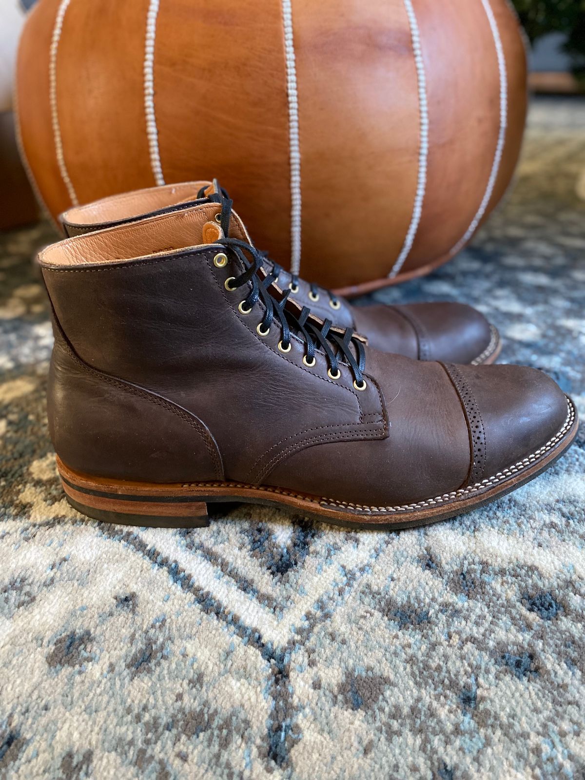 Photo by dudecomputer on January 2, 2023 of the Viberg Service Boot BCT in Maryam 1071 Port Vitello Calf.