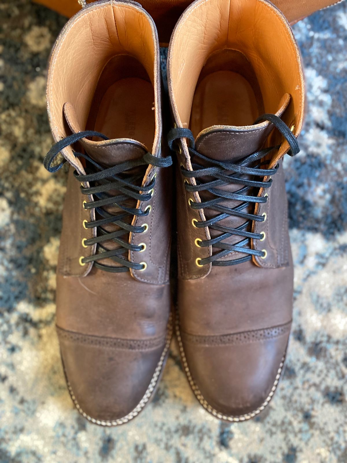 Photo by dudecomputer on January 2, 2023 of the Viberg Service Boot BCT in Maryam 1071 Port Vitello Calf.