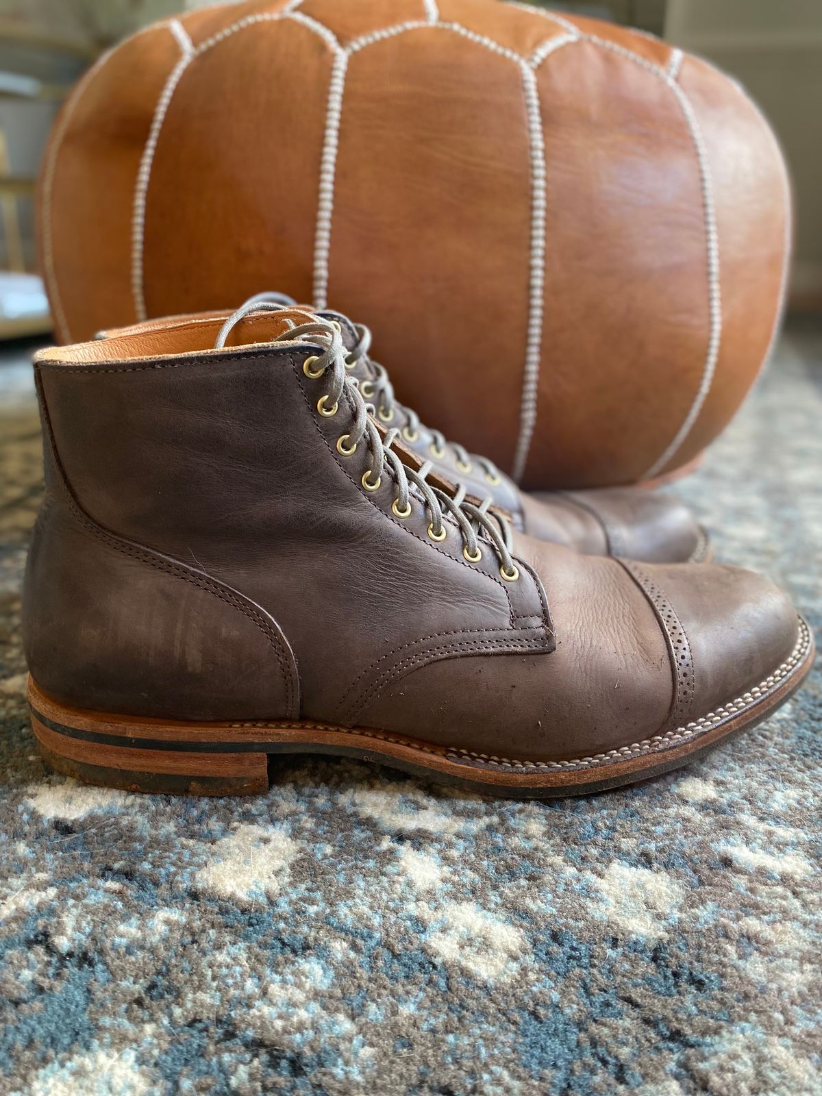 Photo by dudecomputer on March 1, 2023 of the Viberg Service Boot BCT in Maryam 1071 Port Vitello Calf.