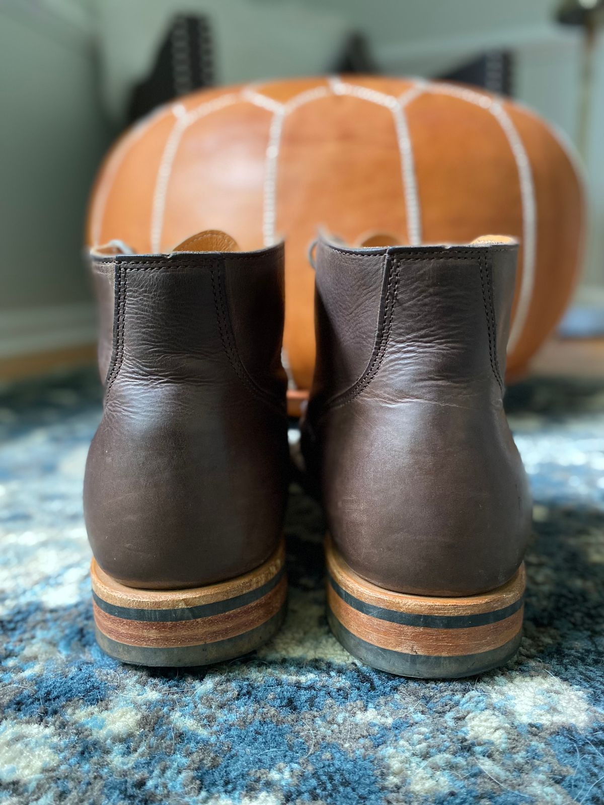 Photo by brogued on April 1, 2023 of the Viberg Service Boot BCT in Maryam 1071 Port Vitello Calf.