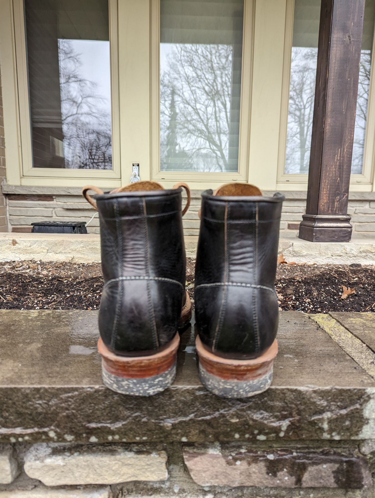 Photo by BochsBoots on January 3, 2023 of the Tahura Dialum in Shinki Black Oiled Horsebutt.