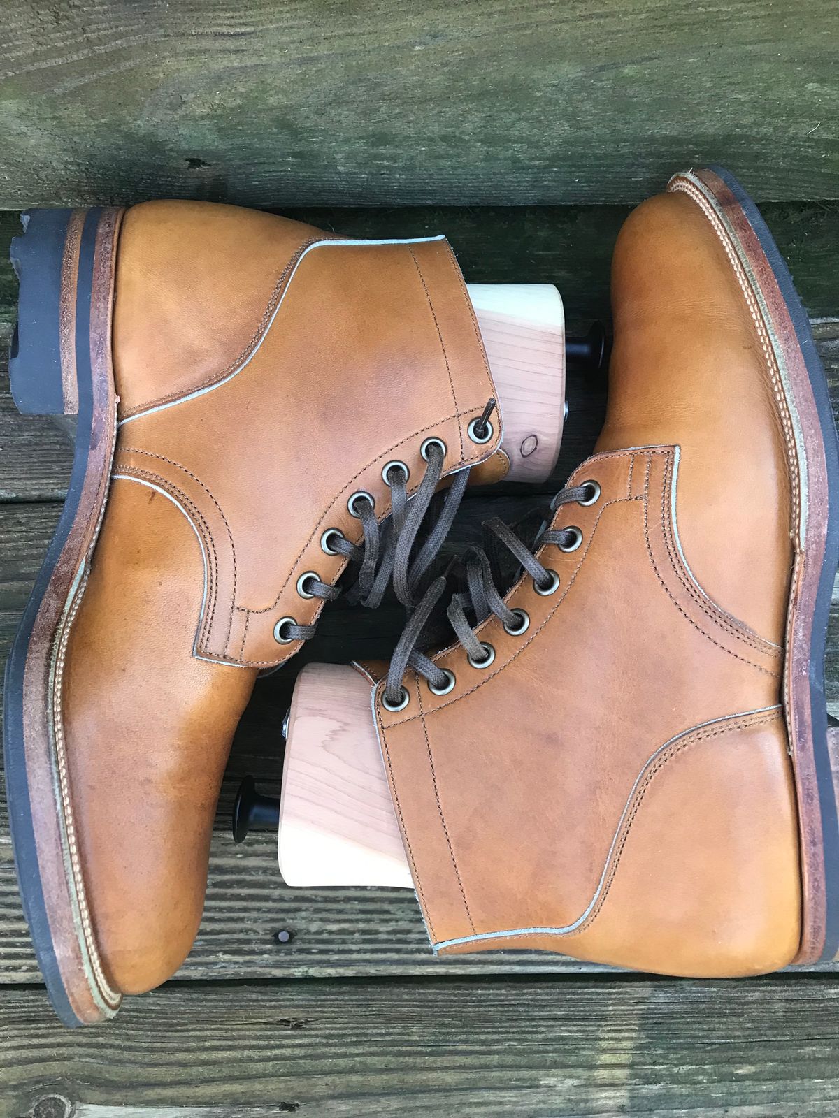 Photo by dpilaitis on January 1, 2023 of the Viberg Service Boot in Unlisted Leather.