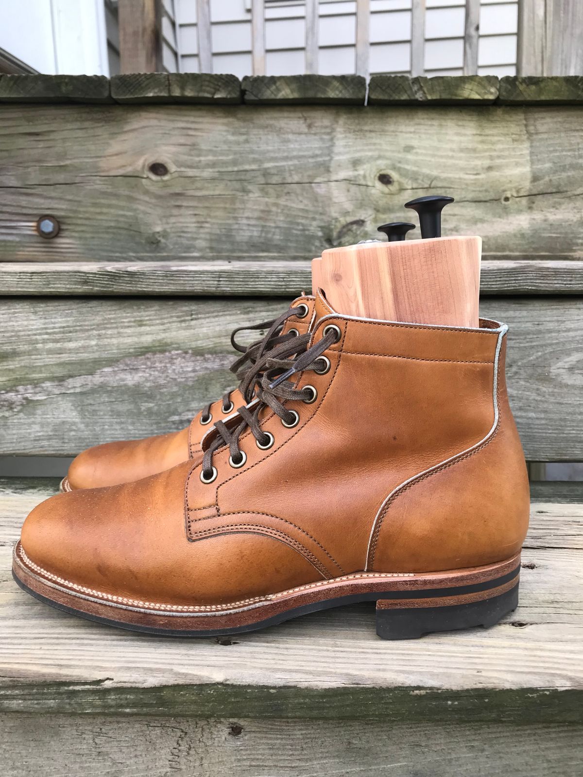 Photo by dpilaitis on February 5, 2023 of the Viberg Service Boot in Unlisted Leather.
