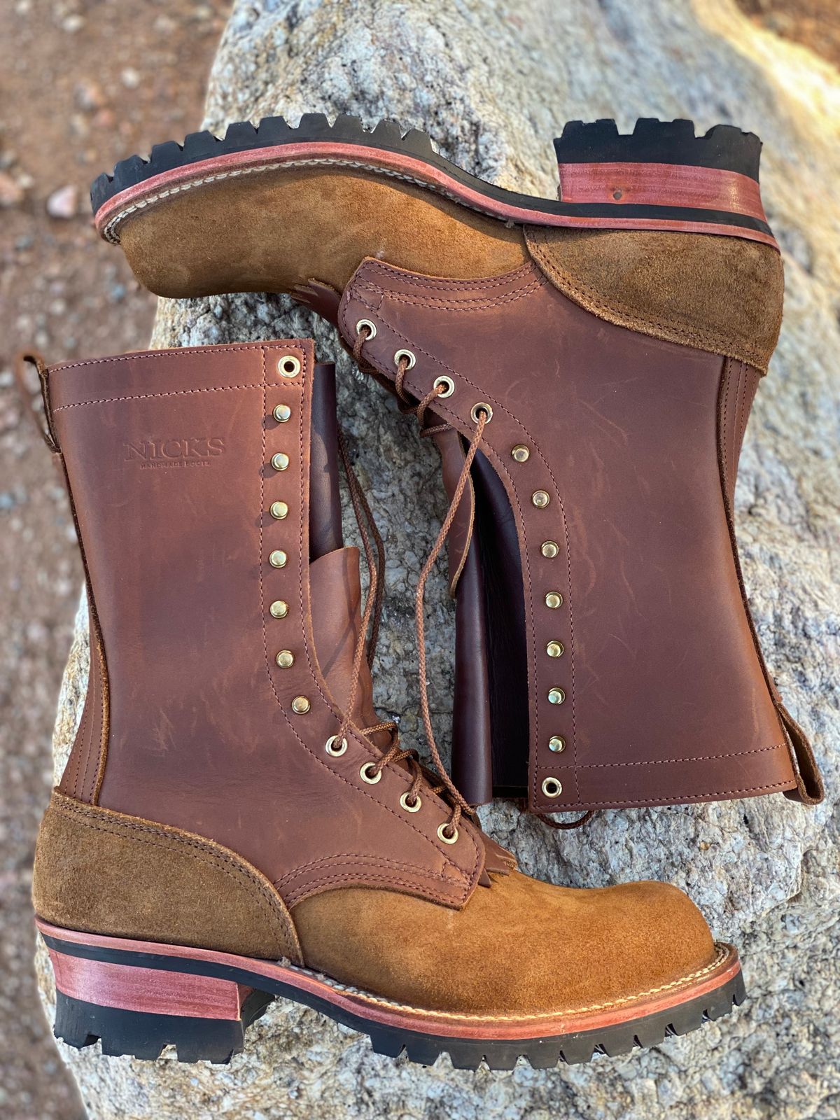 Photo by mackaroni on November 5, 2022 of the Nicks BuilderPro in Seidel 1964 Brown Roughout.