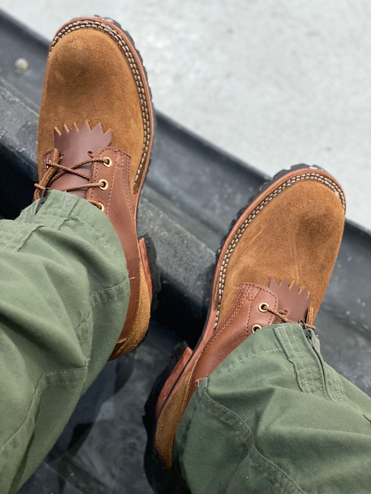 Photo by mackaroni on January 5, 2023 of the Nicks BuilderPro in Seidel 1964 Brown Roughout.