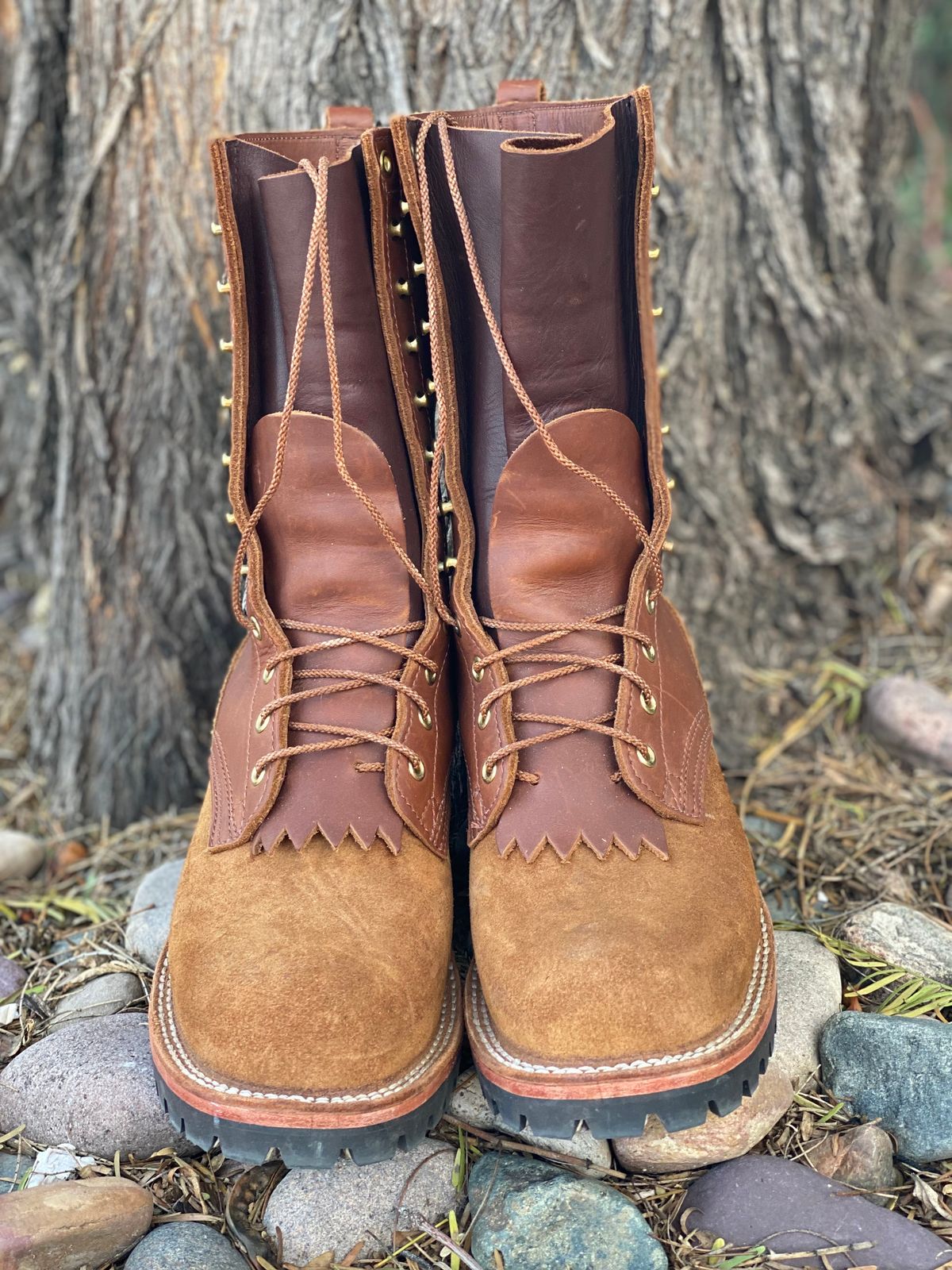 Photo by mackaroni on January 5, 2023 of the Nicks BuilderPro in Seidel 1964 Brown Roughout.