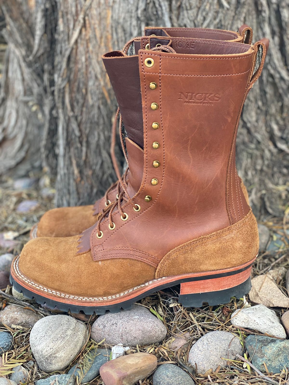 Photo by mackaroni on January 5, 2023 of the Nicks BuilderPro in Seidel 1964 Brown Roughout.