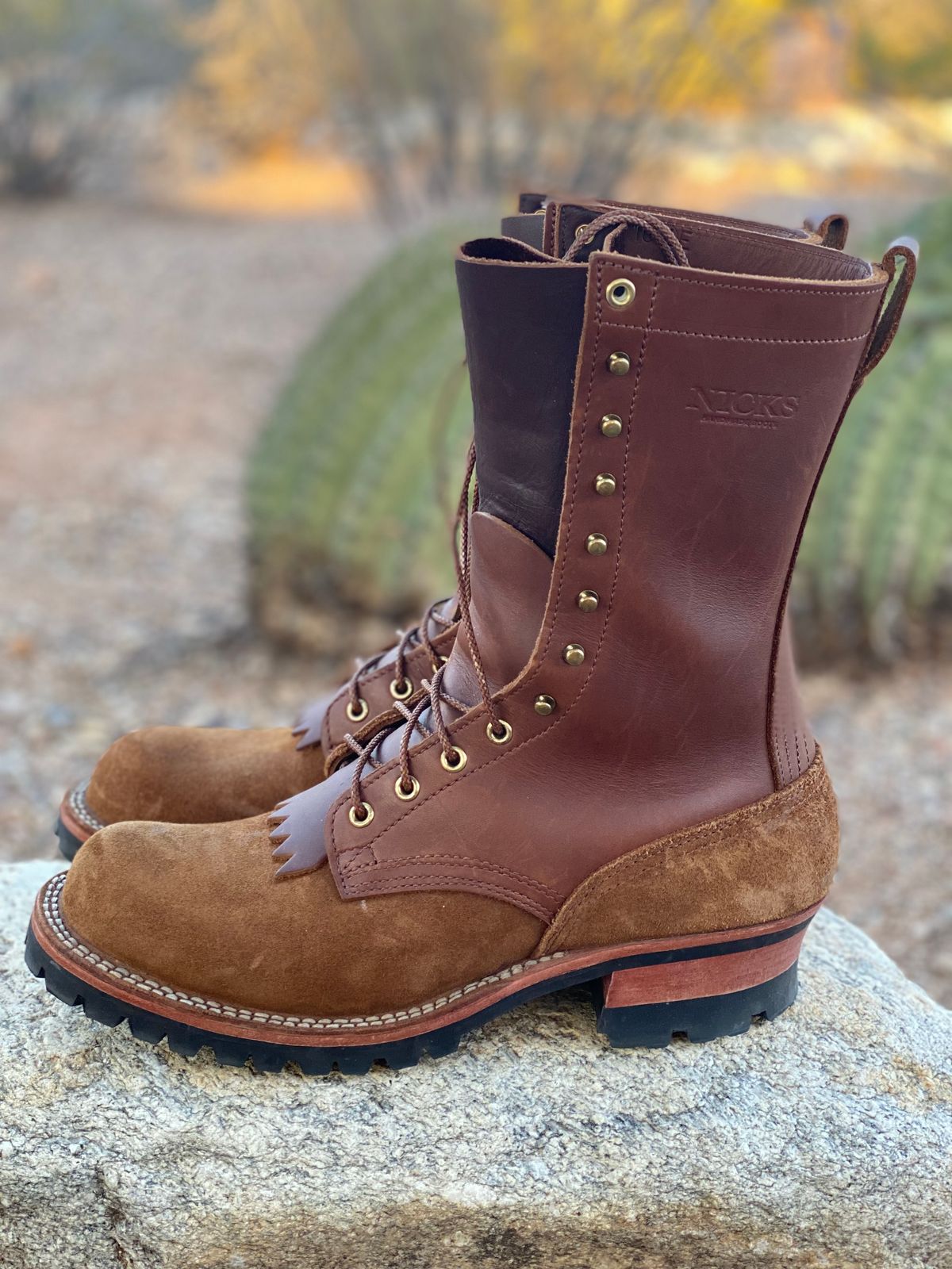 Photo by mackaroni on February 5, 2023 of the Nicks BuilderPro in Seidel 1964 Brown Roughout.