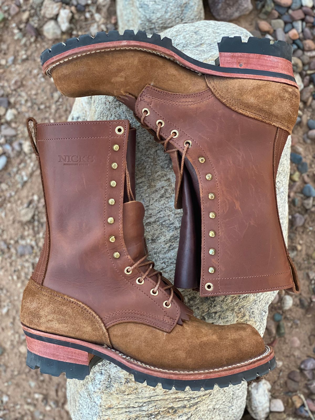 Photo by mackaroni on February 5, 2023 of the Nicks BuilderPro in Seidel 1964 Brown Roughout.