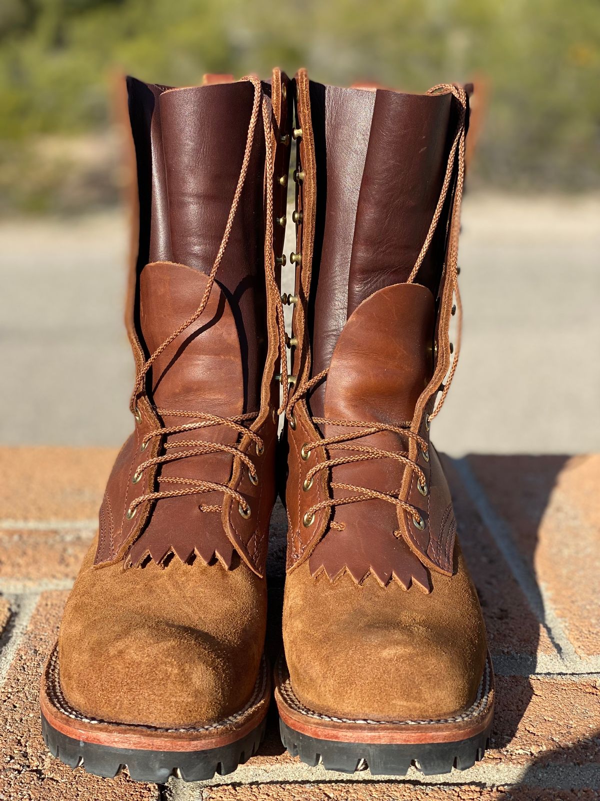 Photo by mackaroni on March 4, 2023 of the Nicks BuilderPro in Seidel 1964 Brown Roughout.