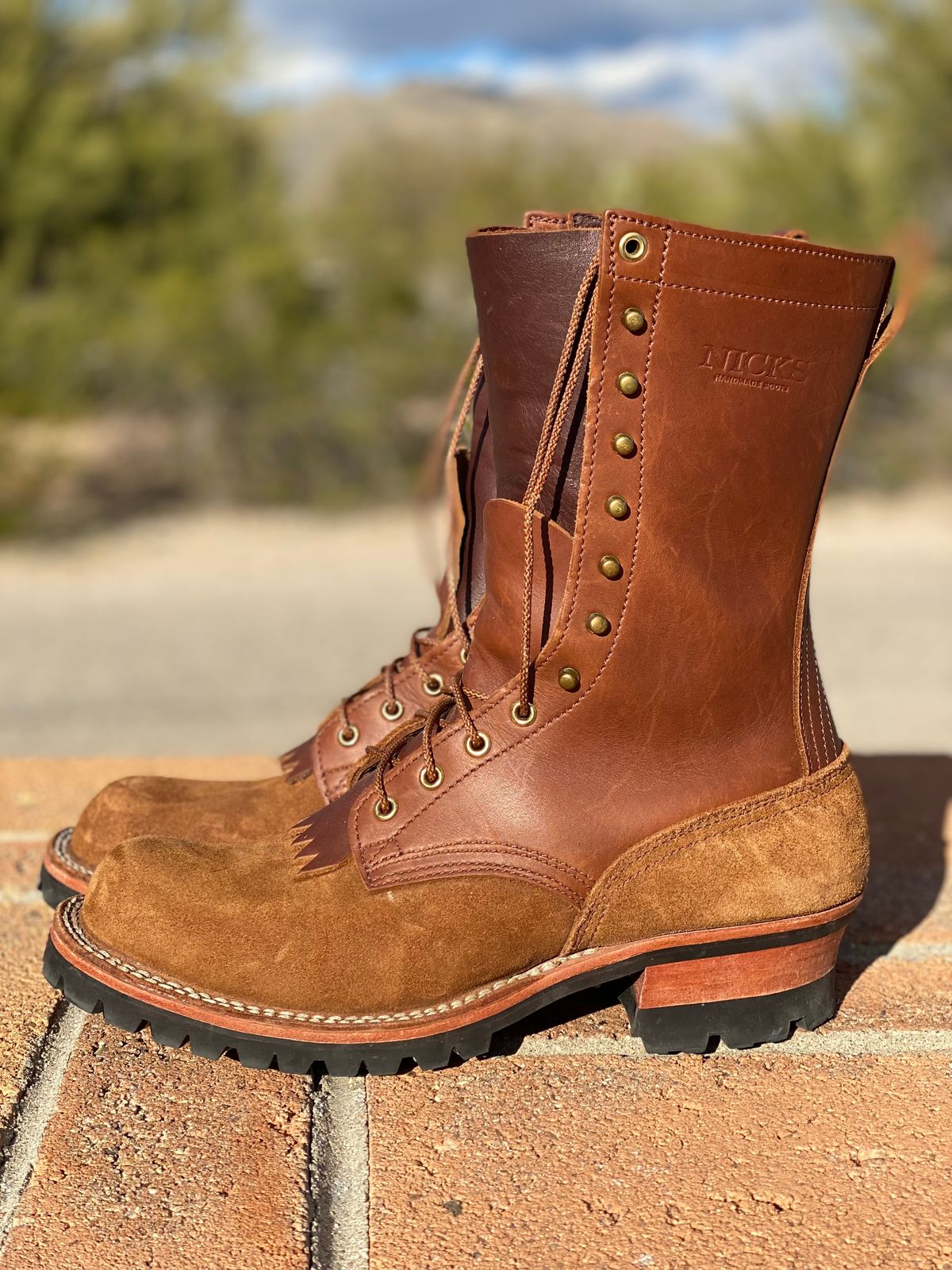 Photo by mackaroni on March 4, 2023 of the Nicks BuilderPro in Seidel 1964 Brown Roughout.