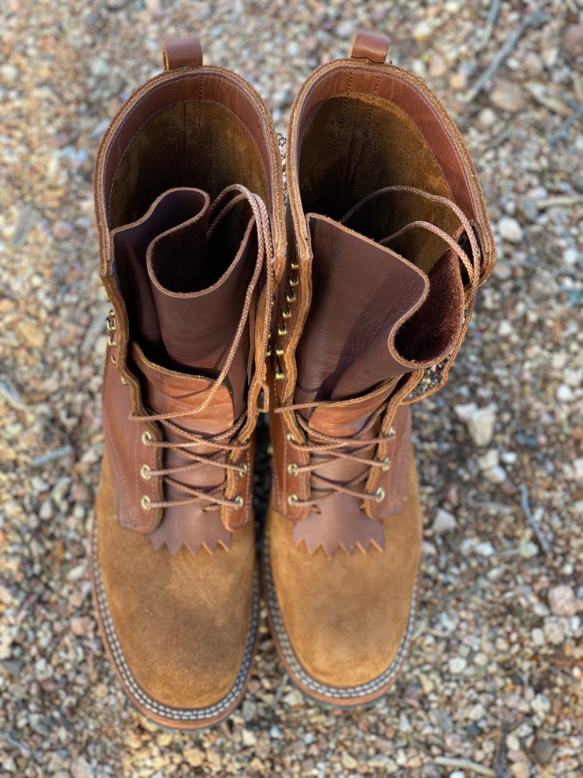 Photo by mackaroni on March 4, 2023 of the Nicks BuilderPro in Seidel 1964 Brown Roughout.