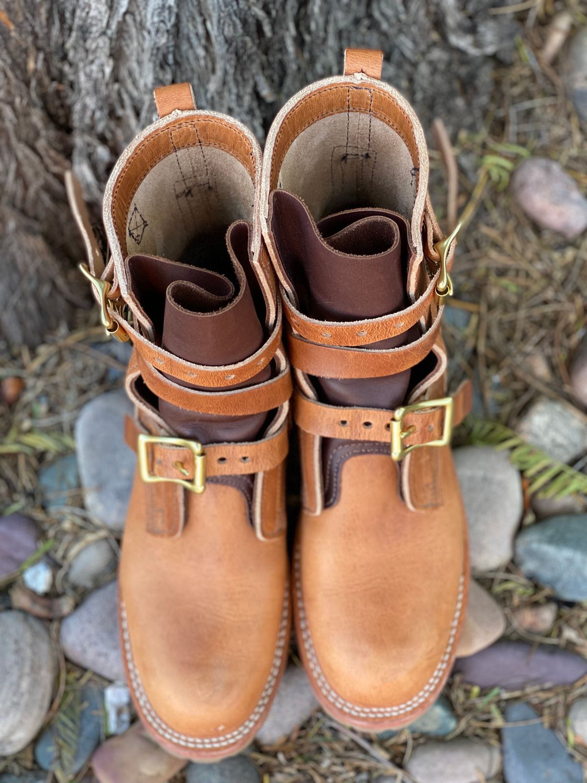 Photo by mackaroni on January 5, 2023 of the Nicks TankerPro in Horween Natural Dublin.