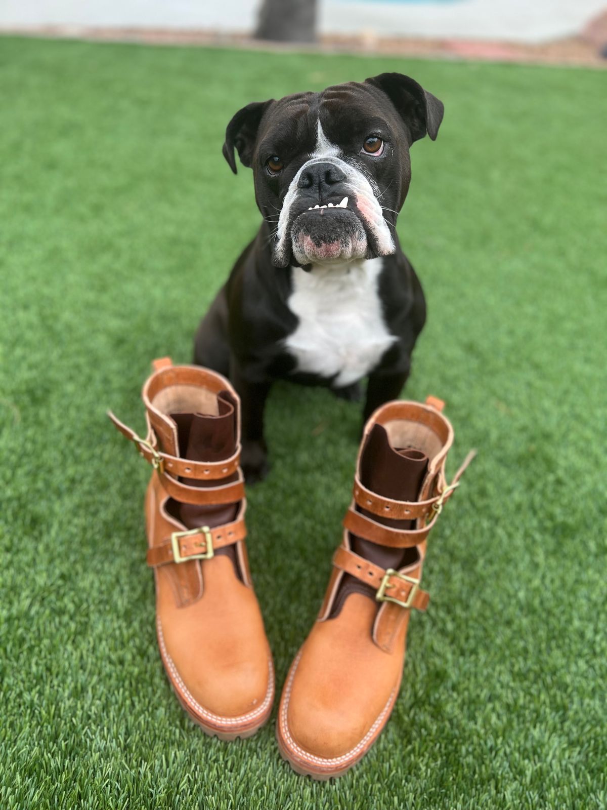 Photo by mackaroni on February 5, 2023 of the Nicks TankerPro in Horween Natural Dublin.