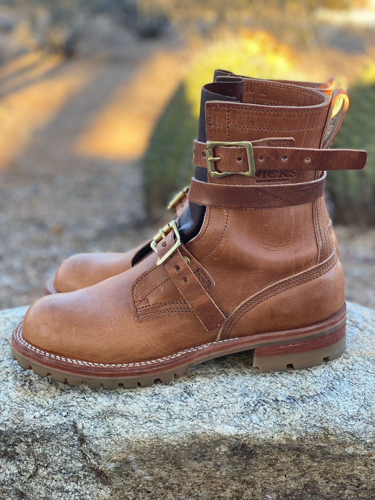 Photo by mackaroni on February 5, 2023 of the Nicks TankerPro in Horween Natural Dublin.