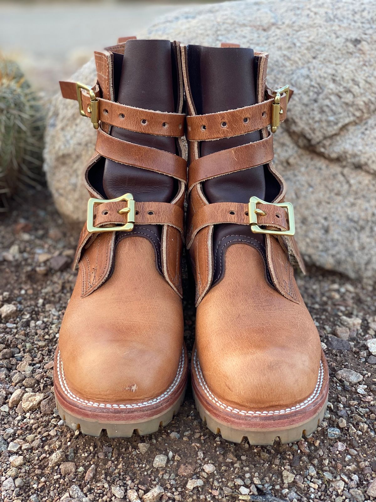 Photo by mackaroni on March 5, 2023 of the Nicks TankerPro in Horween Natural Dublin.