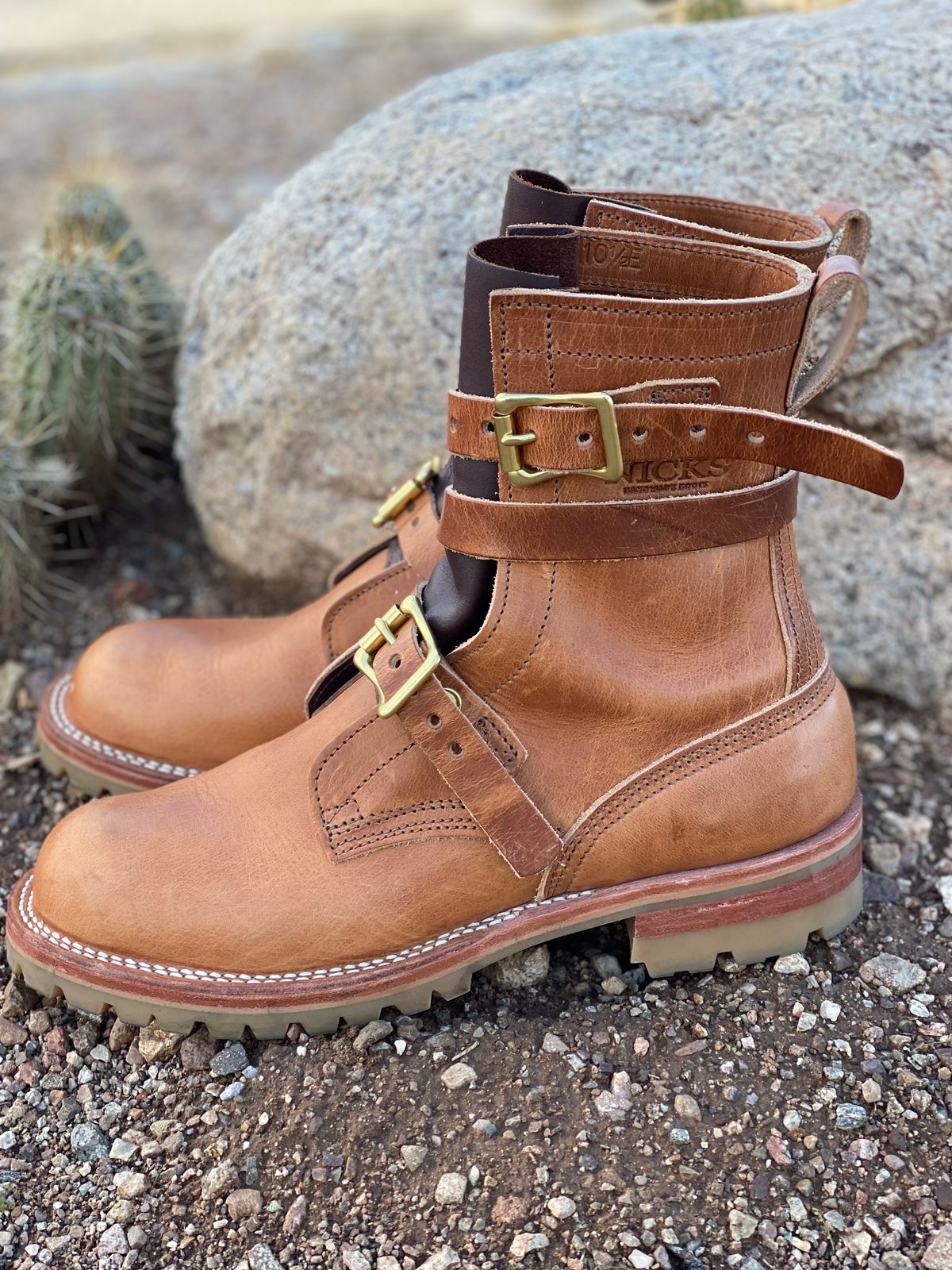 Photo by mackaroni on March 5, 2023 of the Nicks TankerPro in Horween Natural Dublin.