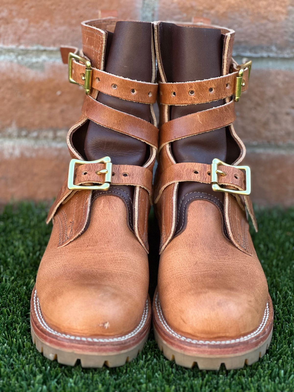 Photo by mackaroni on April 5, 2023 of the Nicks TankerPro in Horween Natural Dublin.
