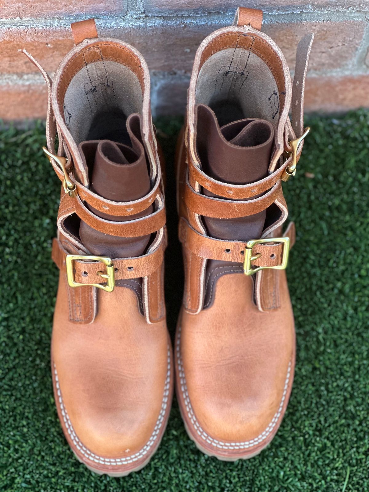 Photo by mackaroni on April 5, 2023 of the Nicks TankerPro in Horween Natural Dublin.