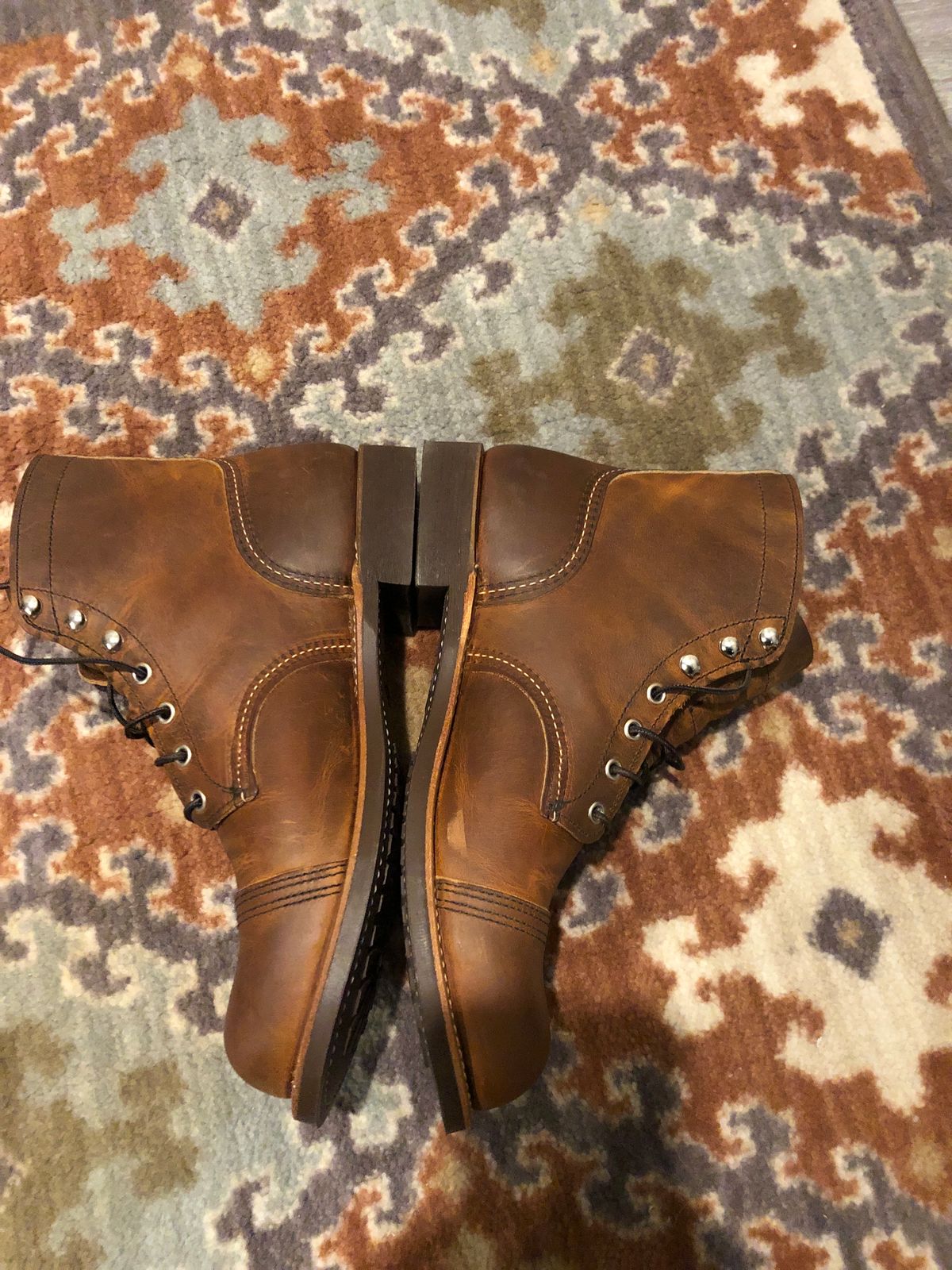 Photo by ellisoa on February 3, 2023 of the Red Wing Iron Ranger in S.B. Foot Copper Rough and Tough.