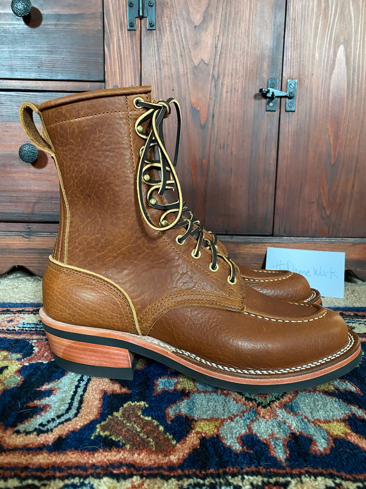 Photo by tgsnyder on October 5, 2022 of the Nicks Unlisted Model in Seidel Peanut Tuscon Bison.
