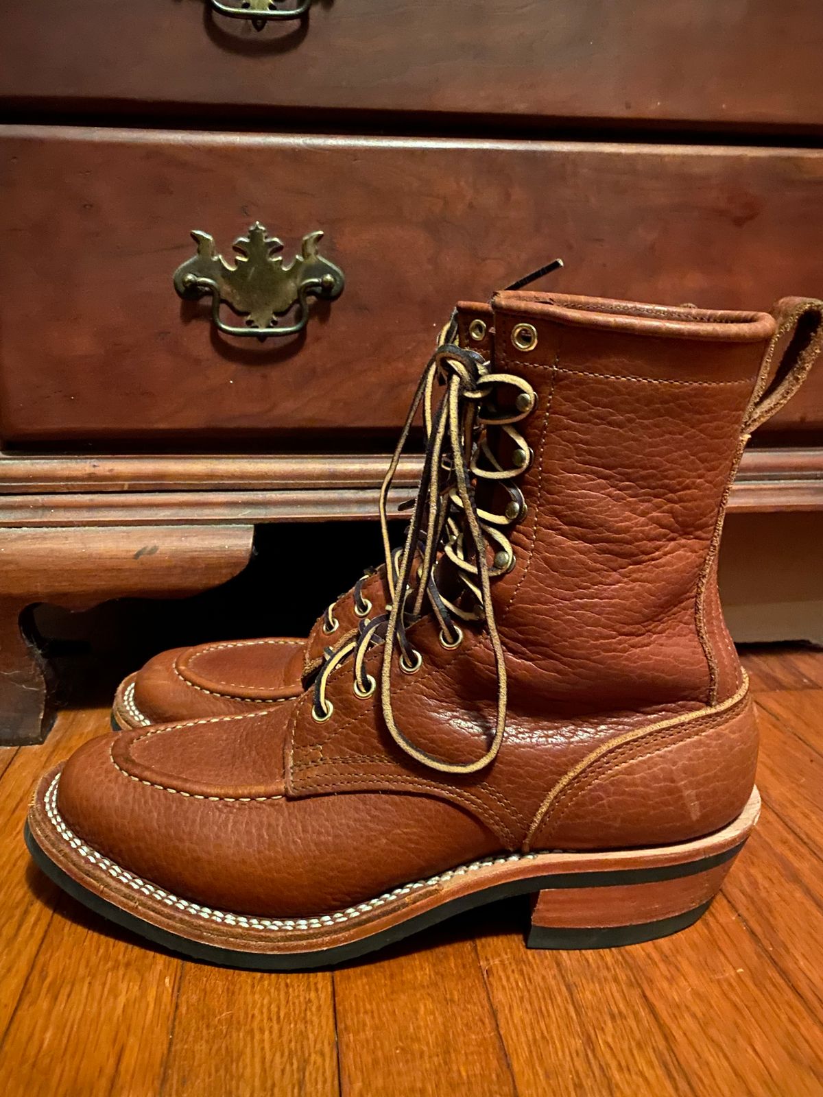 Photo by tgsnyder on November 5, 2022 of the Nicks Unlisted Model in Seidel Peanut Tuscon Bison.