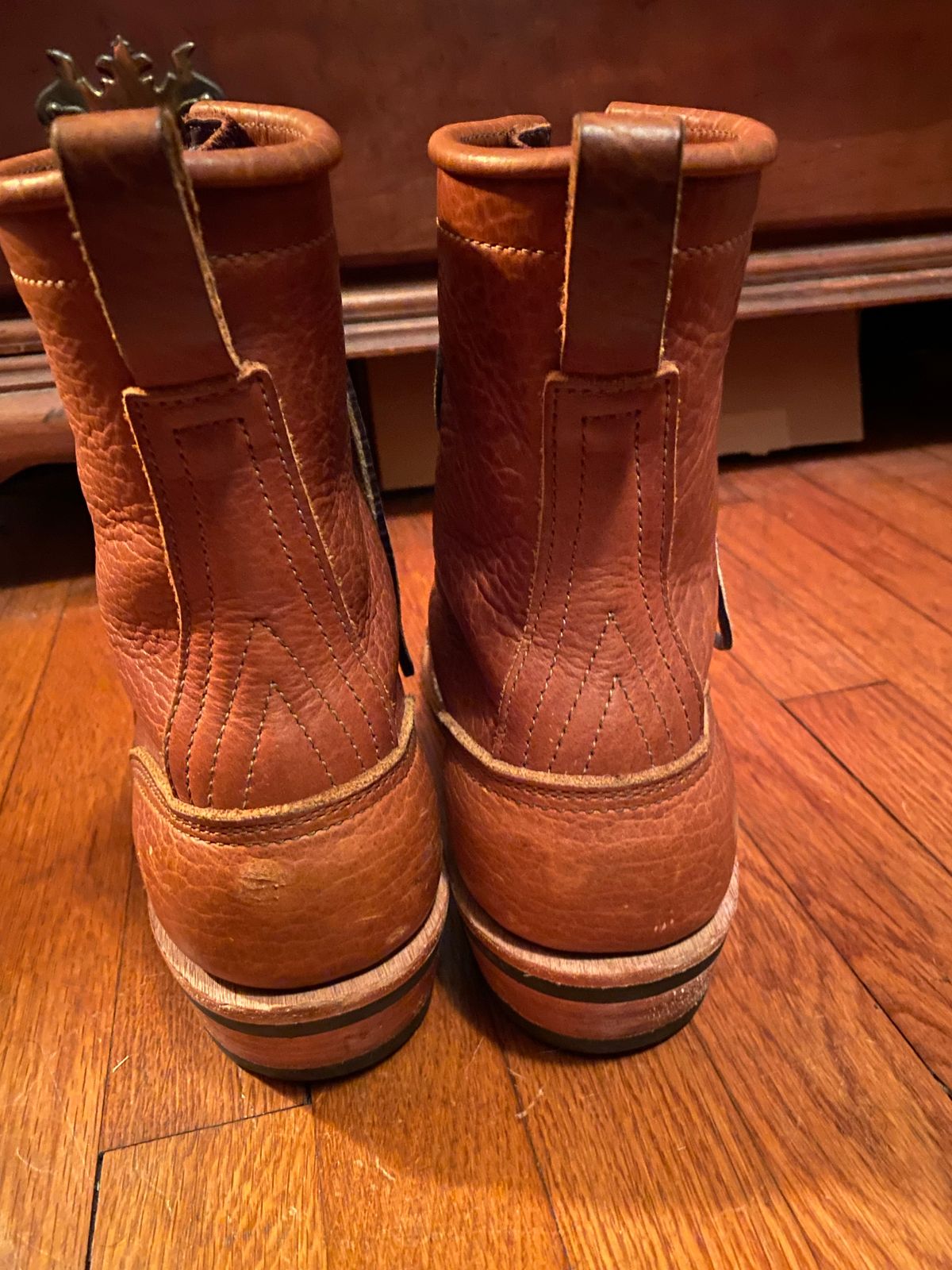 Photo by tgsnyder on December 2, 2022 of the Nicks Unlisted Model in Seidel Peanut Tuscon Bison.