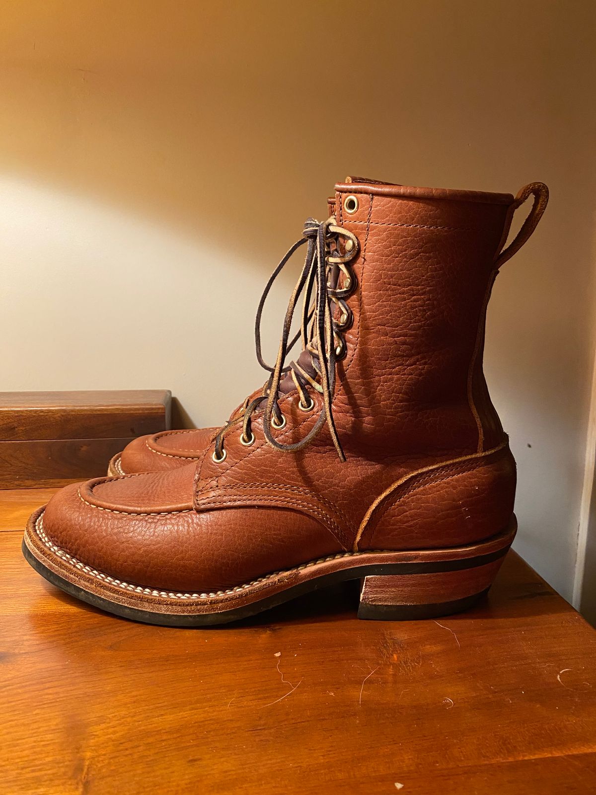 Photo by tgsnyder on January 4, 2023 of the Nicks Unlisted Model in Seidel Peanut Tuscon Bison.