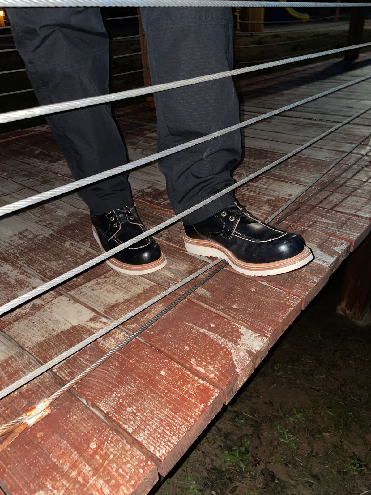 Photo by stheisen on March 6, 2023 of the Grant Stone Brass Boot in Horween Black Chromexcel.