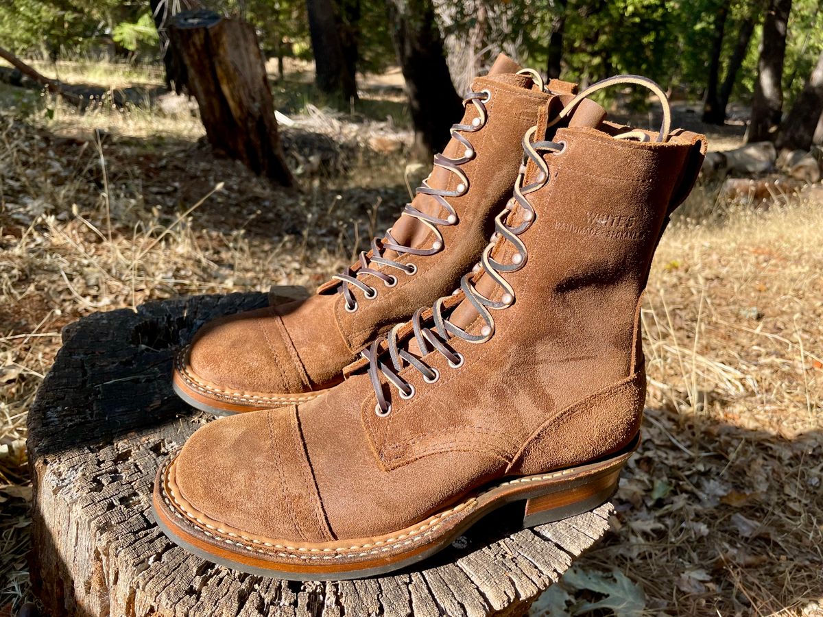 Photo by obijuan on October 7, 2024 of the White's Bounty Hunter in Seidel Distressed Roughout.