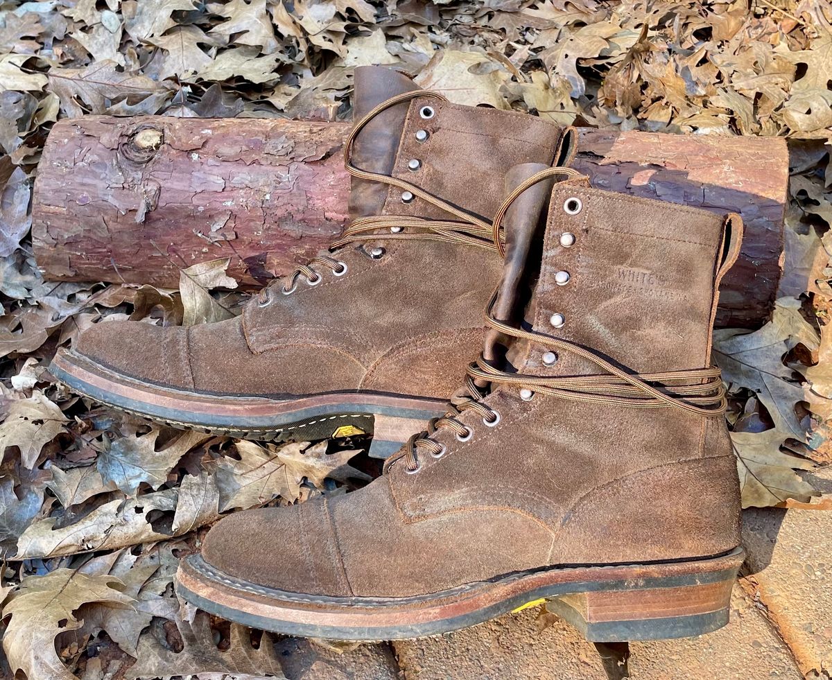 Photo by obijuan on January 30, 2025 of the White's Bounty Hunter in Seidel Distressed Roughout.