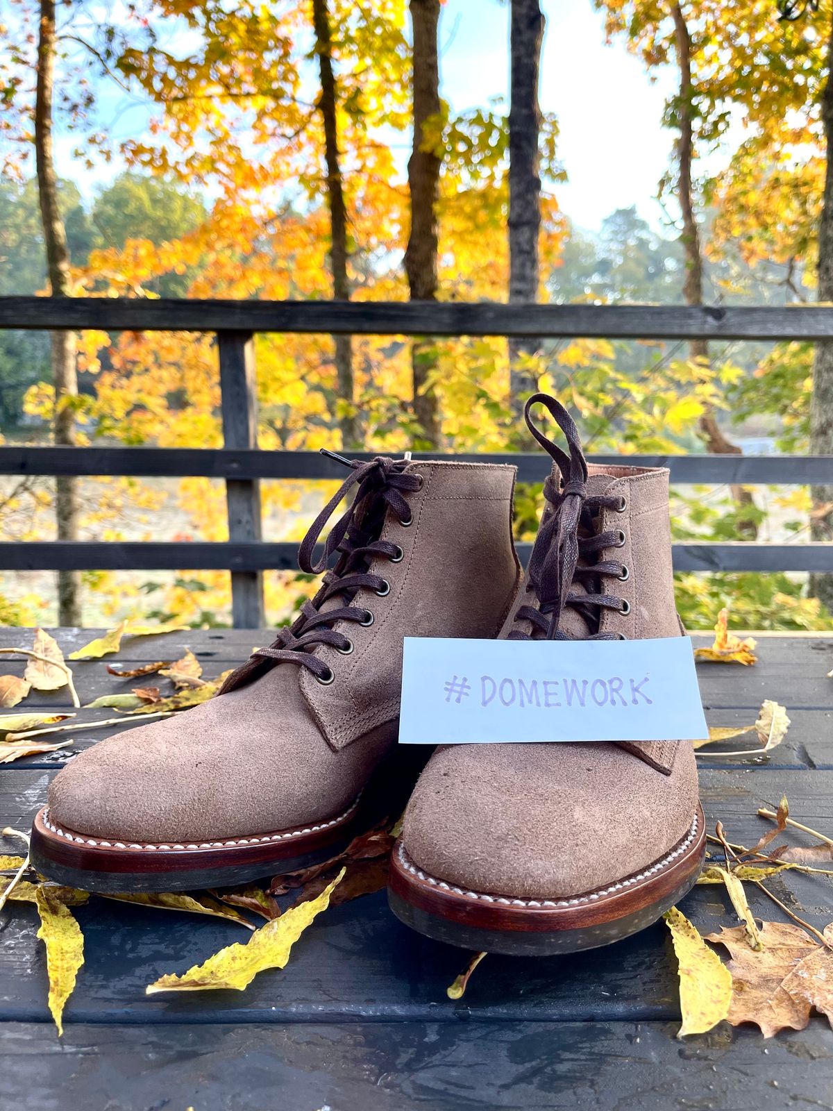 Photo by jcramby on October 3, 2022 of the Midas Service Boot in Horween Natural Chromexcel Roughout.