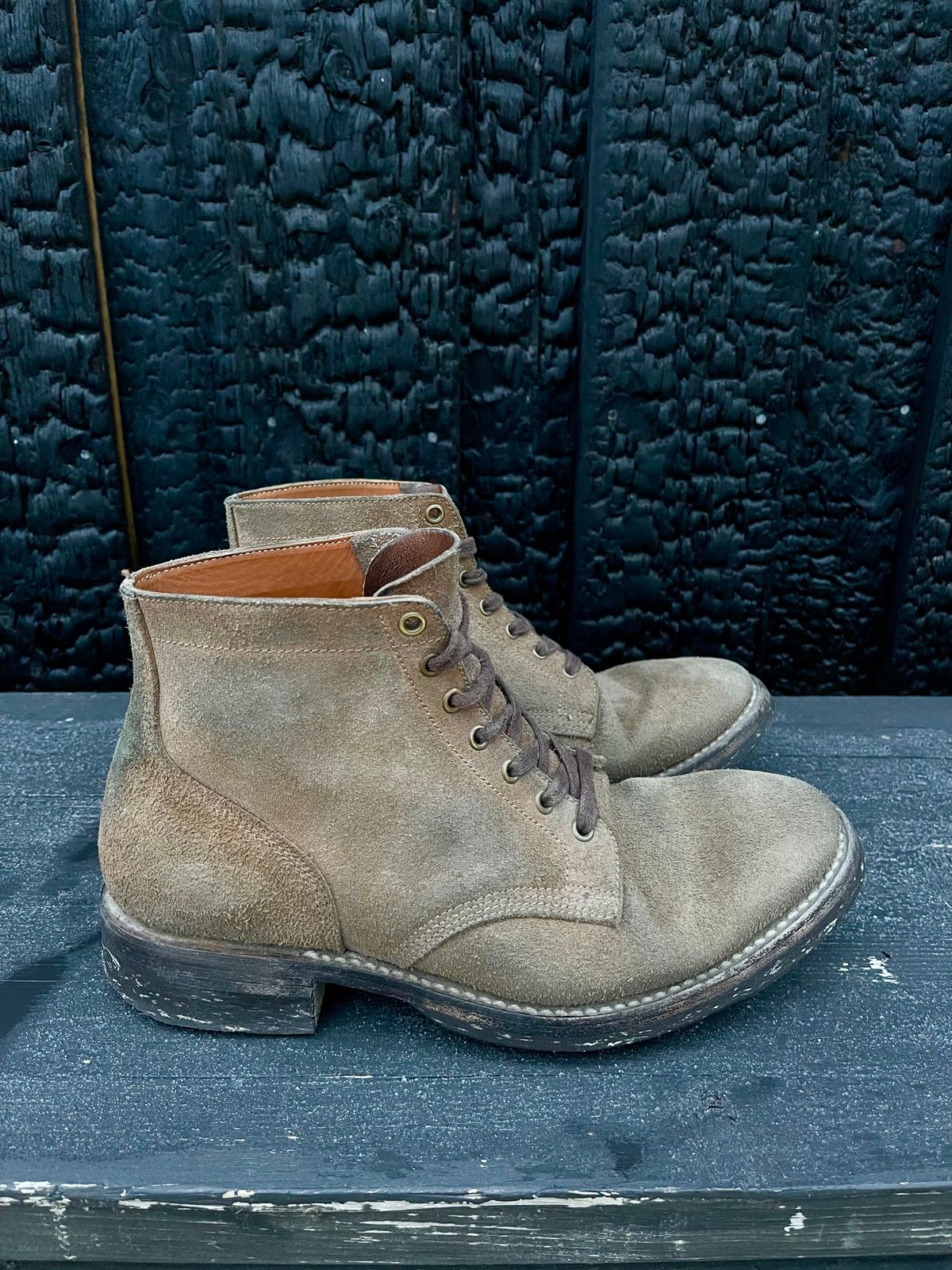 Photo by jcramby on December 5, 2022 of the Midas Service Boot in Horween Natural Chromexcel Roughout.