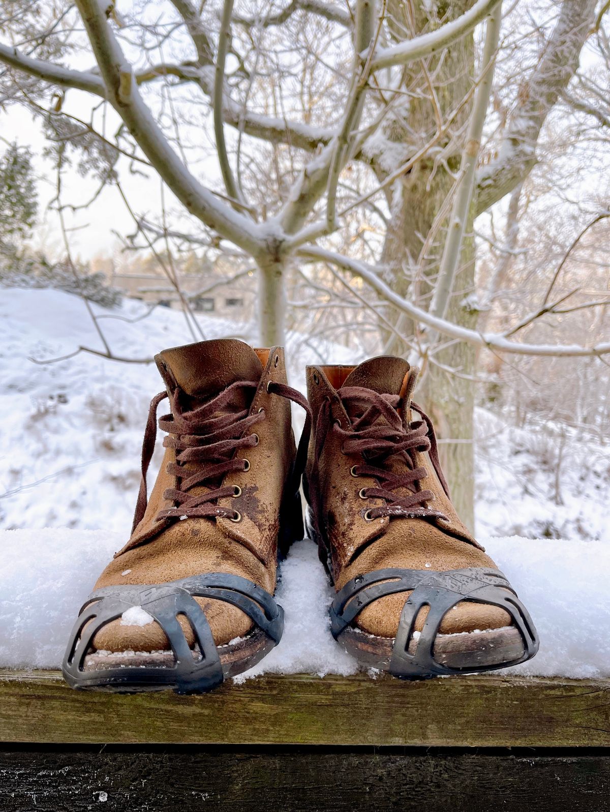 Photo by jcramby on January 5, 2023 of the Midas Service Boot in Horween Natural Chromexcel Roughout.