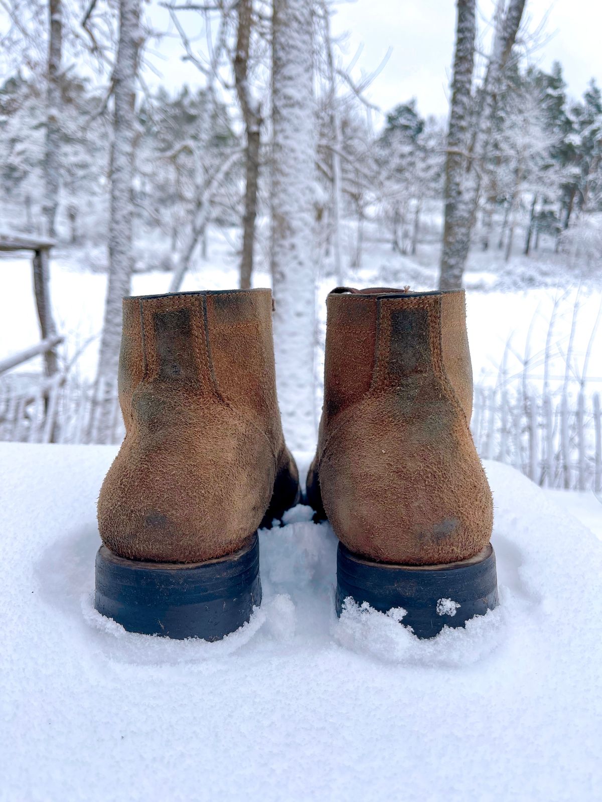 Photo by jcramby on January 5, 2023 of the Midas Service Boot in Horween Natural Chromexcel Roughout.