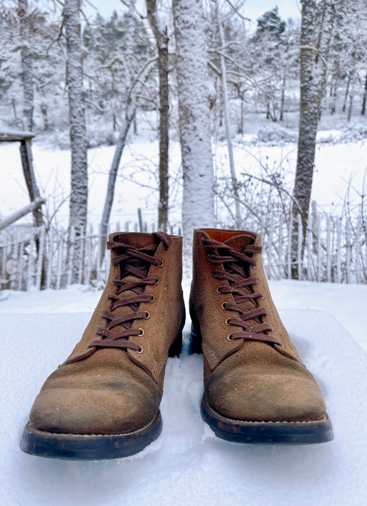 Photo by jcramby on January 5, 2023 of the Midas Service Boot in Horween Natural Chromexcel Roughout.