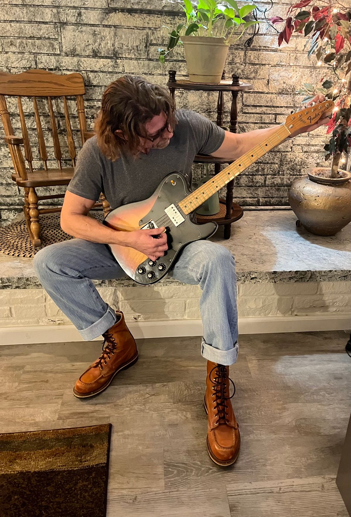 Photo by Skygoat on February 5, 2023 of the Thorogood 8" Moc Toe in Unknown Leather.