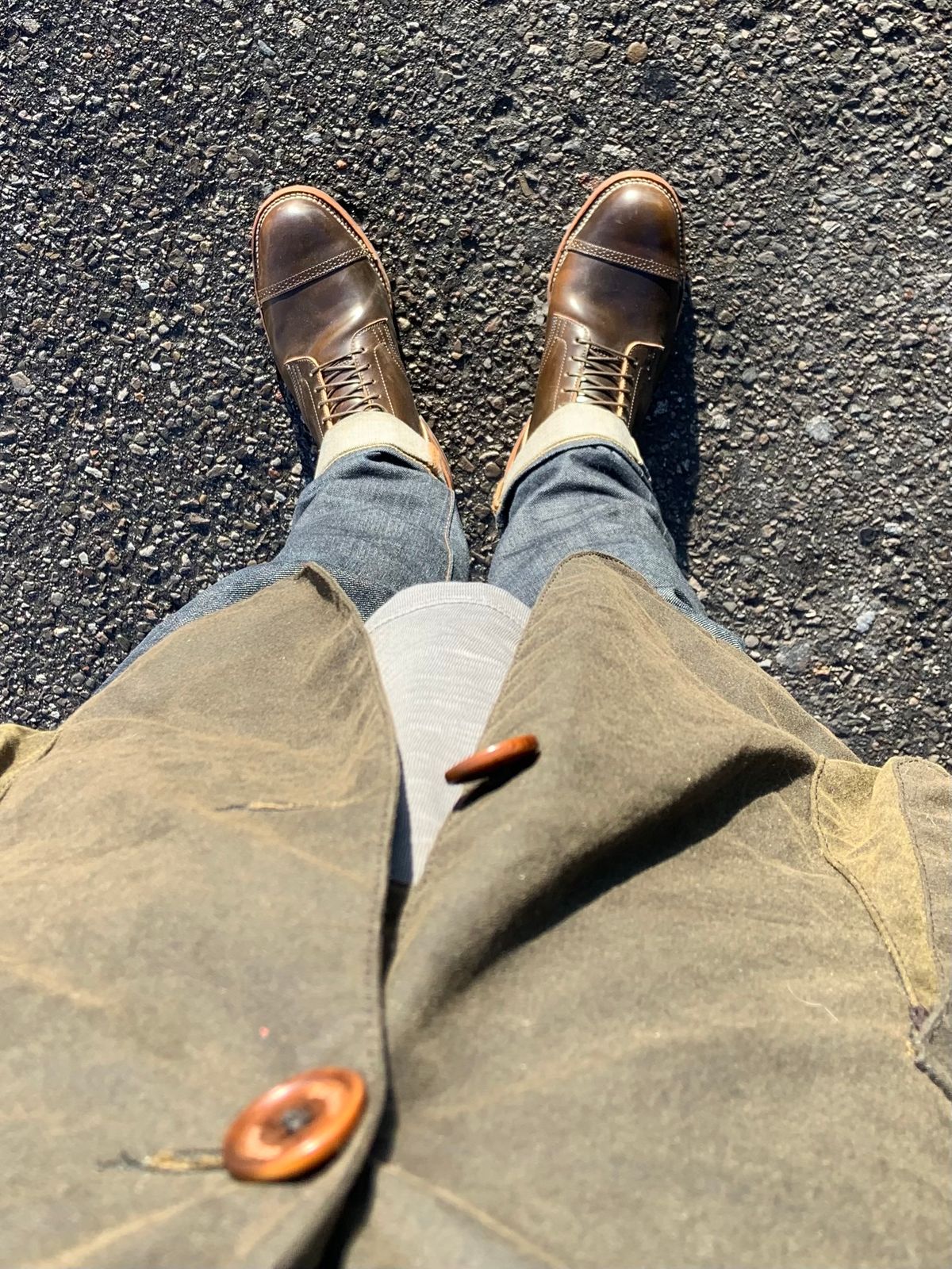 Photo by blue_collar on June 17, 2023 of the Viberg Service Boot in Horween Brown Shell Cordovan.