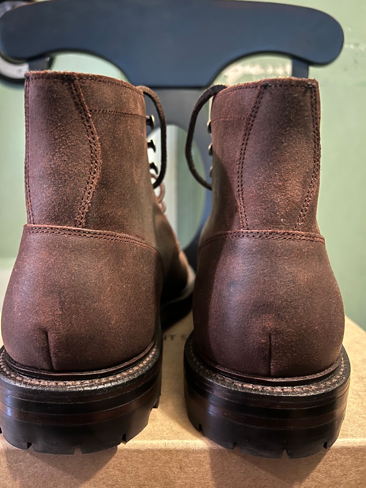Photo by Rangerfan7676 on October 4, 2024 of the Grant Stone Ottawa Boot in C.F. Stead Tobacco Waxy Commander Suede.